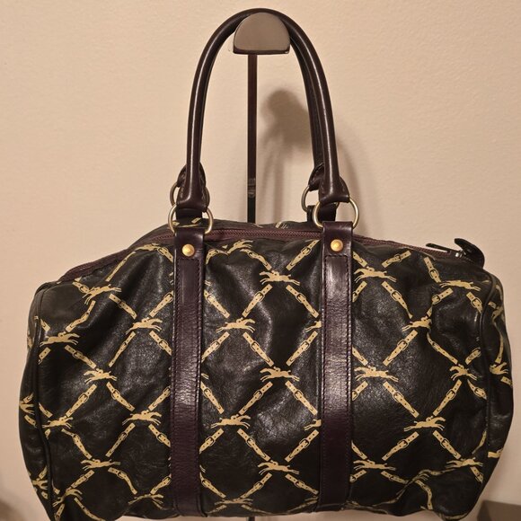 Pre-owned Longchamp Leather Boston Handbag/Satchel/Tote ~ Vintage - Picture 2 of 12